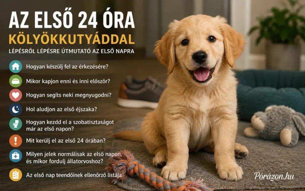 Az első nap a kölyökkutyával